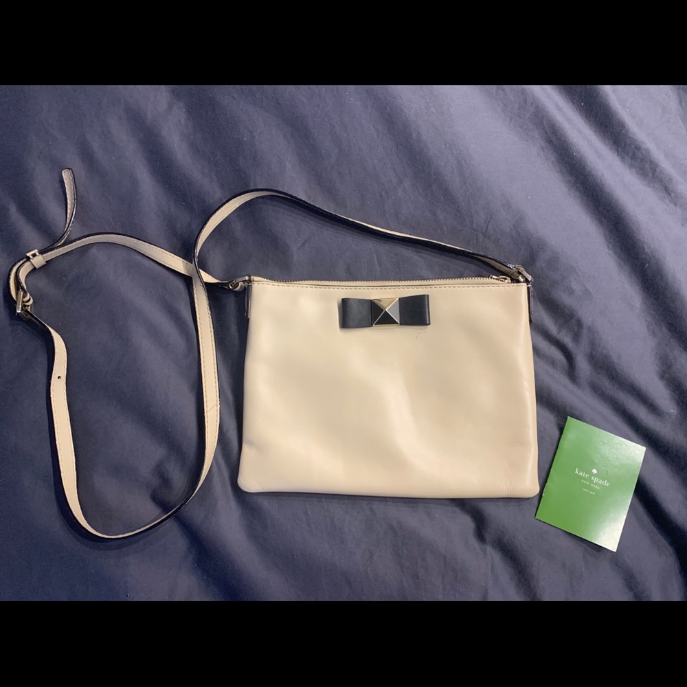 Kate Spade Ginny Bow Terrace Leather Crossbody Bag